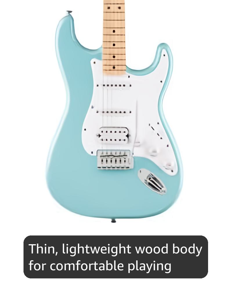 Fender Poplar Squier FSR Sonic Strat Hss M/N WPG TTQ 0373202597
